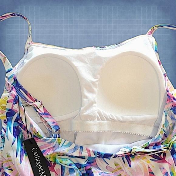 🆑️ CLEARANCE One Piece Side Ruching Rainforest Print Swimsuit Size XL - Picture 7 of 12